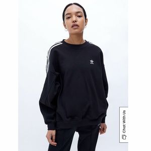 Black Adidas Striped Sweatshirt